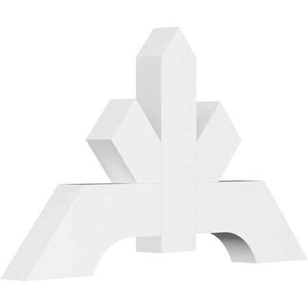 Ekena Millwork Vanguard Architectural Grade PVC Gable Bracket, 48"W x 28"H x 4"D x 6"F, 14/12 Pitch GBP048X28X0406VAN00